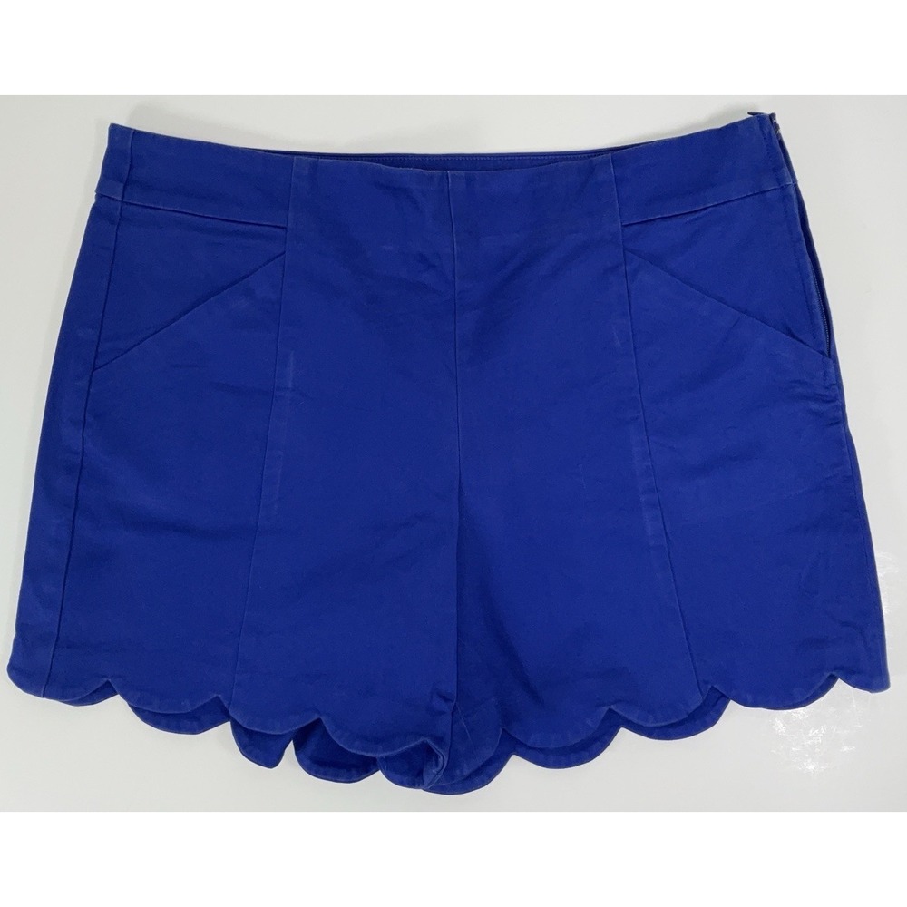 NWOT Women's Lilly Pulitzer Arabeth Stretch Scalloped Shorts Corsica Blue Size 4